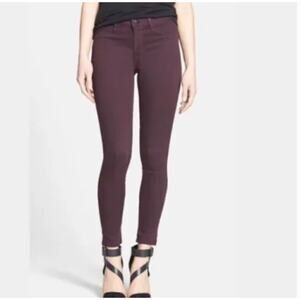J brand super skinny jeans dark plum size 25